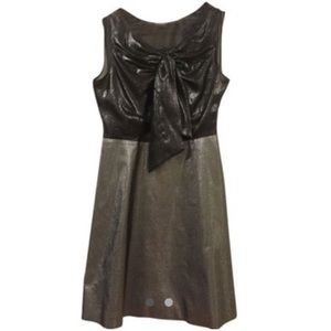 Black and Silver Metallic Party Dress